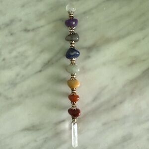 7 Chakra Quartz Crystal Wand
